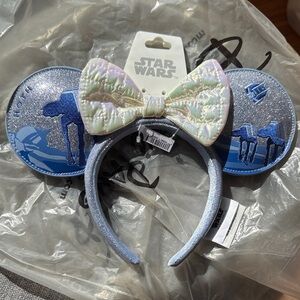 Rare Star Wars Disney Ears- Hoth- Empire Strikes Back- NWT - N/A in parks!